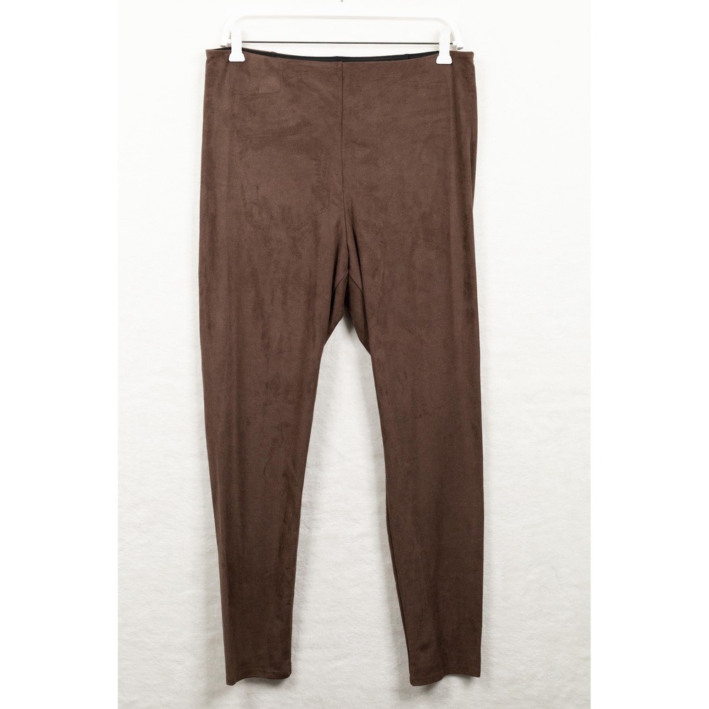LYSSE Faux Suede Hourglass Shaping High Waist Legging Bourbon Brown Sz XL NWT